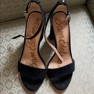 Sam Edelman Yaro black suede heel sandals in 8.5